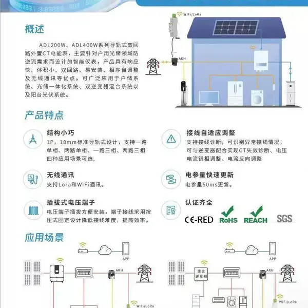 WiFi 防逆流电表,无线光伏电表ADL200W-CT开合 CT 电表,户侧能源监测电表,户用光储电表,安科瑞