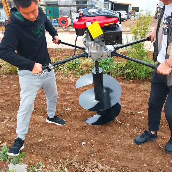 光伏支架挖坑机 前置式打坑机 汽油护栏打孔机 价格优惠