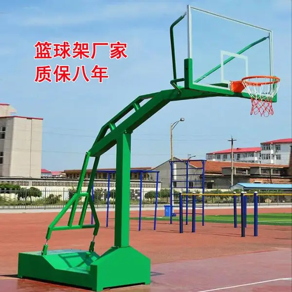 河北省廊坊市 学校训练标准篮球架 户外成人专用仿液压篮球架 龙泰体育 加工定制