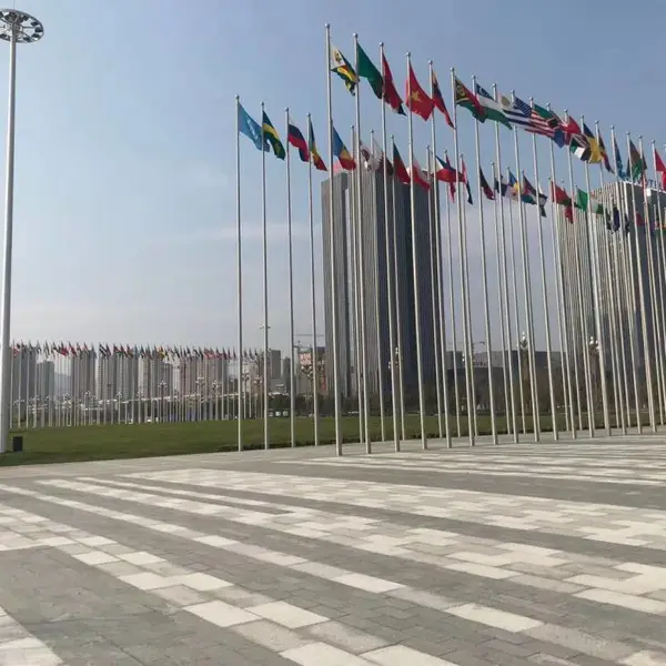 合创 锥形内置式旗杆 不锈钢 机加工 户外 304不锈钢16米 旗杆