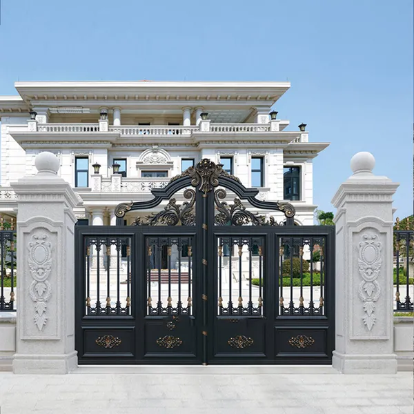 四合院大门门柱石雕 围墙大门石柱 罗马柱定制