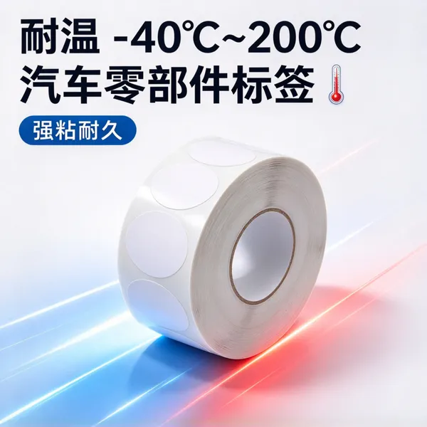 耐200度高温标签 汽车零部件高温标签 B-467G汽车强粘标签 高赋码
