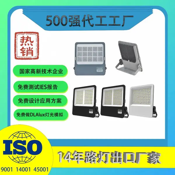 100W200W300W投光灯防水户外led工程照明球场广场工地超亮路灯头