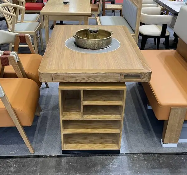 快餐店桌椅组合 可折叠餐桌椅 餐厅家具定制