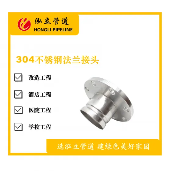 泓立管道 双卡压不锈钢平面凸面板式法兰DN15-DN100卫生级食品管道管件