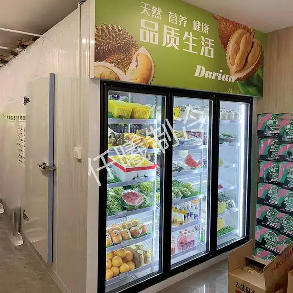 萧山异形转角式水果饮料酒水后补冷库上门测量安装全国联保