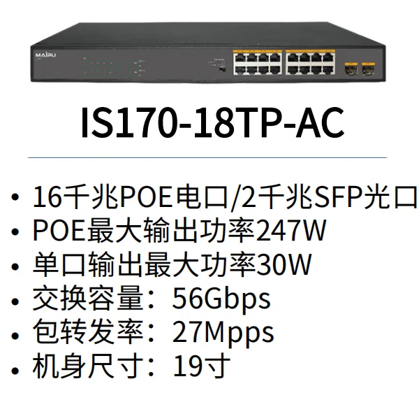 16口千兆非网管POE交换机