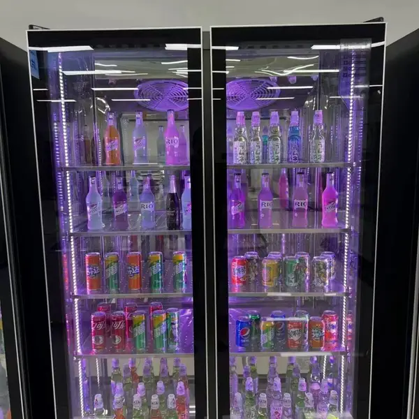 美厨商用冷柜 LS-12-2酒水饮料展示柜 双门保鲜陈列柜