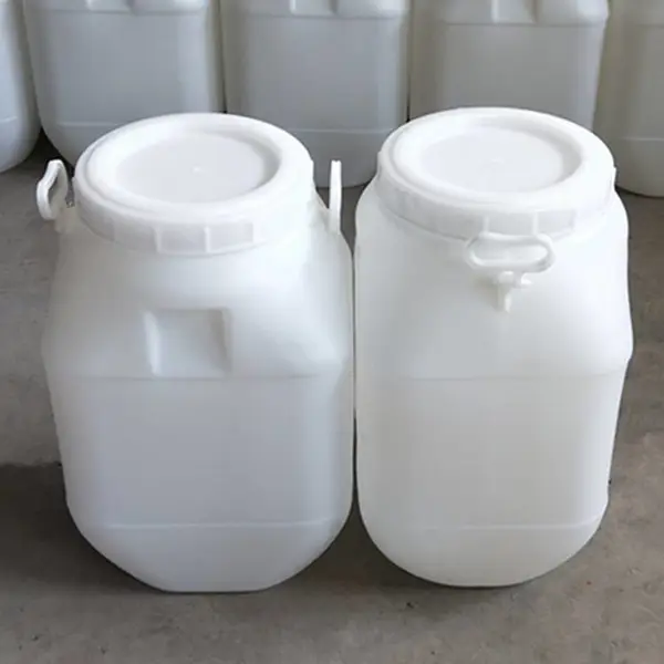 供应白色50L塑料桶方形50公斤塑料桶