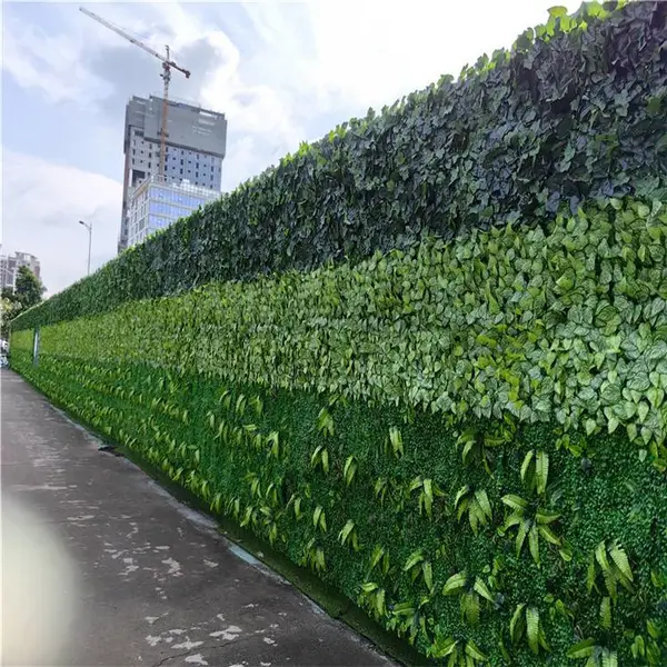 仿真户外植物墙五福混合草制作工艺定制垂直绿化绿植承接