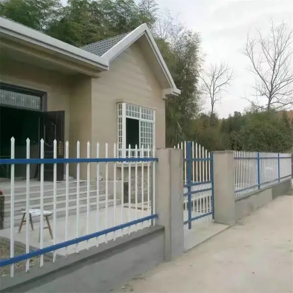 小区小学围墙护栏 铁艺护栏 方管尖头隔离栅 别墅防攀爬护栏