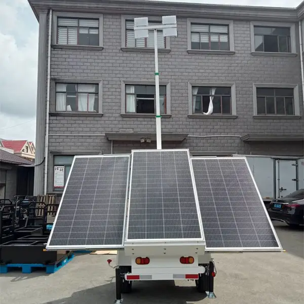 太阳能照明设备拖车系统,移动升降式照明灯塔,光伏发电站