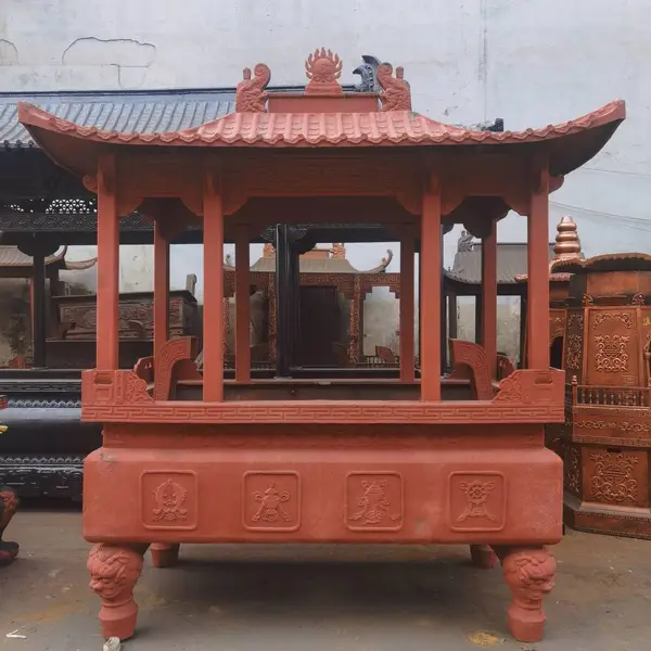 祠堂宗祠长方形铸铁香炉 八龙柱耐高温可定制