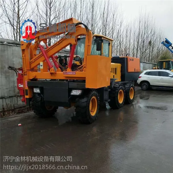 高速公路护栏打桩机 装载式地基工程 钻孔打拔锤一体打桩机建筑