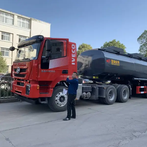 东风天龙普货罐车, 33吨运水半挂车, 钢衬塑液压油罐车厂价直销