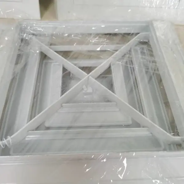 盈达方型散流器可配调节阀,内芯为可脱式,可做阳极处理或静电喷涂