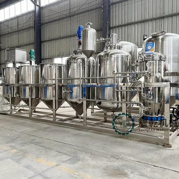 火锅底料纯牛油生产线 QS白牛油精炼加工设备 动物油炼制机组