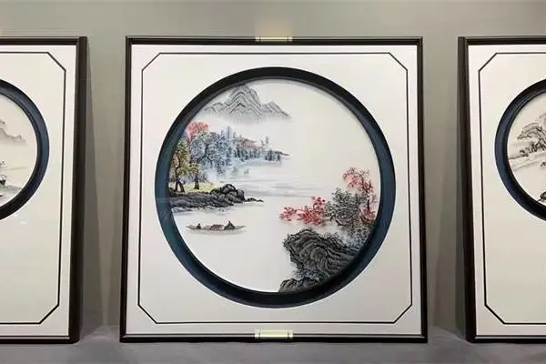 源头直供济南苏绣画(刺绣工艺)制作厂家装饰画批发-欢迎订购