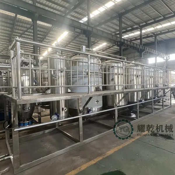 棉籽油提炼脱酚成套设备 棉絮处理压榨油脂设备 年产3000吨