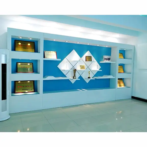 来图来样生产展厅金属烤漆展示柜皮革硬包展示柜