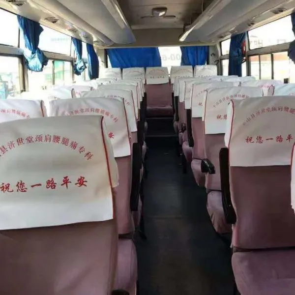 汽车广告头套旅游大巴枕套 山西客车旅游客车座椅广告帽套白帽头