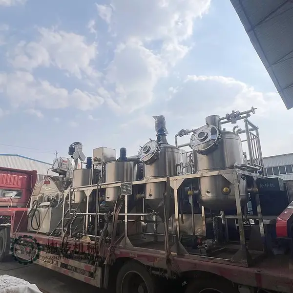 大豆油加工设备 大豆毛油精炼提纯机组 小型全套处理油脂设备