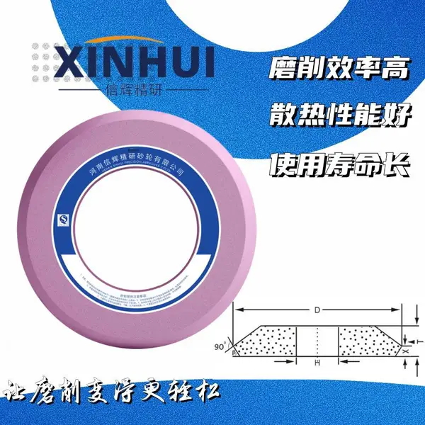 信辉陶瓷PA铬钢玉高保形端面外圆磨砂轮 空压机转子高效磨削专用