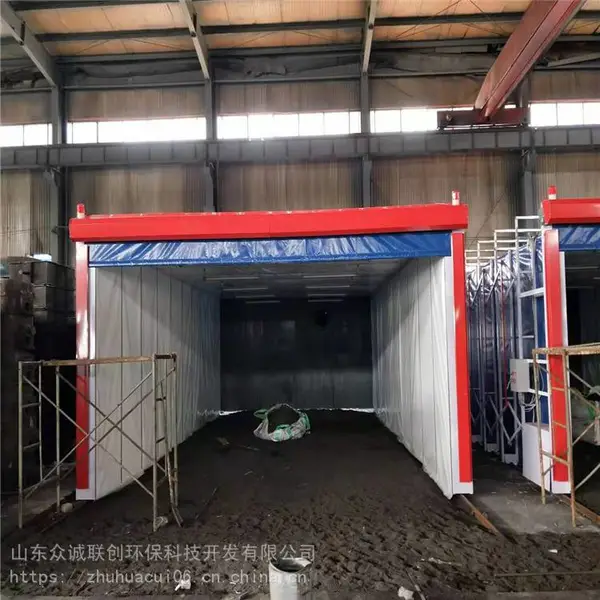 电动伸缩房 折叠推拉篷轨道式烤漆房 全国上门安装