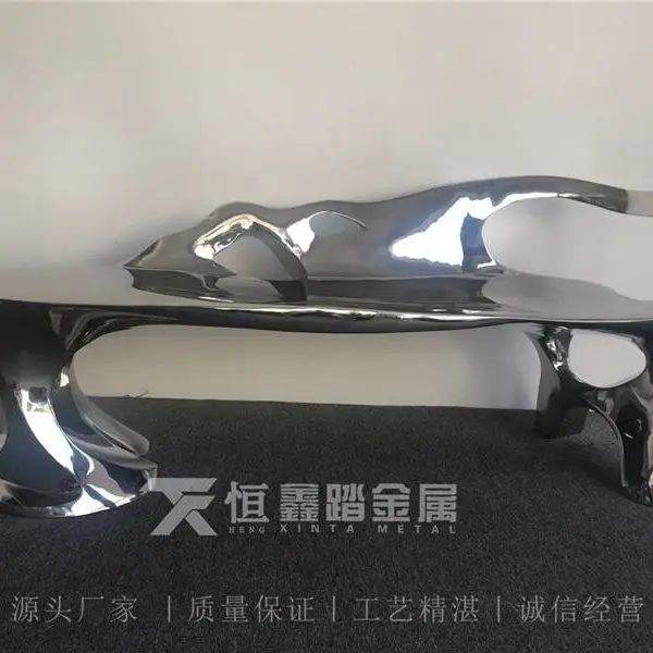 供应不锈钢镜面坐凳 不锈钢家具艺术展示 金属不锈钢椅子茶几定做