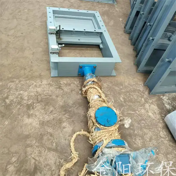 供应除尘配件圆口方口300碳钢电液动插板阀气动刀型闸阀