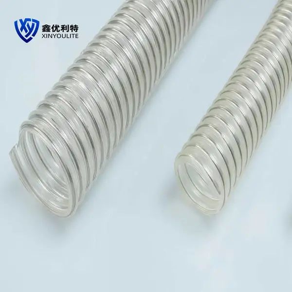 整卷pu聚氨酯风管 钢丝吸尘管软管 工业吸尘器木屑雕刻机伸缩管透明