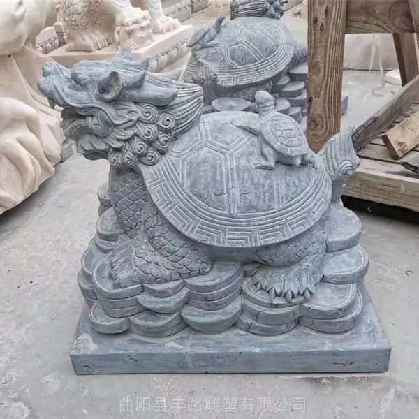 石雕喷水龟******龟摆件青石母子龟中式金钱龟庭院装饰