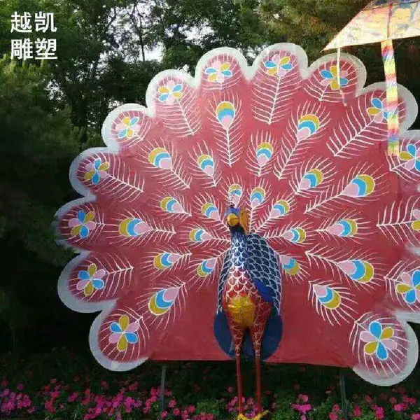 房地产孔雀雕塑展品 艺术瑞鸟雕塑 别墅孔雀雕塑美陈 金属雕塑制作