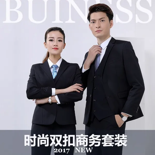 男女同款2025新男士西服套装韩版修身职业工作服正装商务白领西装