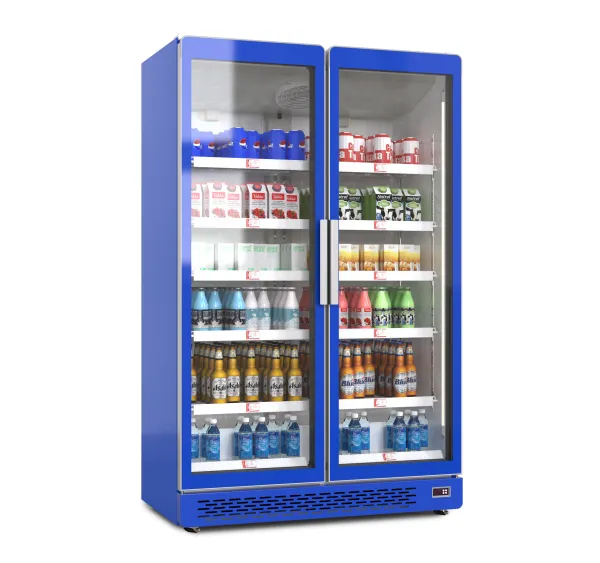 摩雪双门饮料展示柜酒吧冰柜超市便利店立式冷藏柜啤酒柜出口冷柜