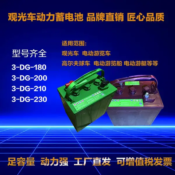 巡逻车蓄电池3-DG-210(3-EV-180)火炬观光车蓄电池