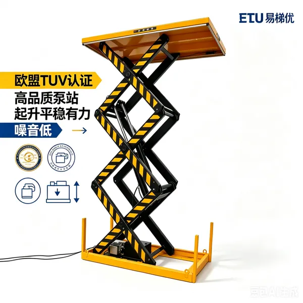 固定式电动液压升降台 | 剪叉升降平台 HW 系列 380V 进口泵站 防夹剪叉 工厂仓储维修装配设备 现货可非标定制