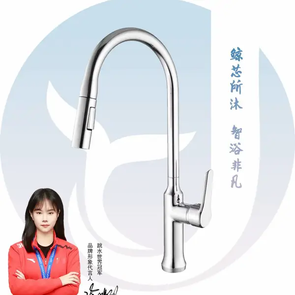 跨境厨房拉丝不锈钢水龙头抽拉式洗菜盆冷热两用水槽通用单孔卫浴批发定制