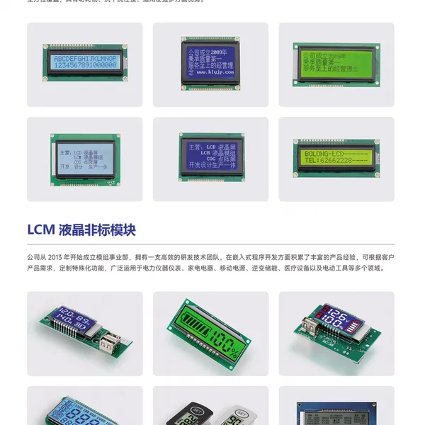 专业定制中小尺寸(10寸以下)LCD、LCM、TFT、COG、OLED