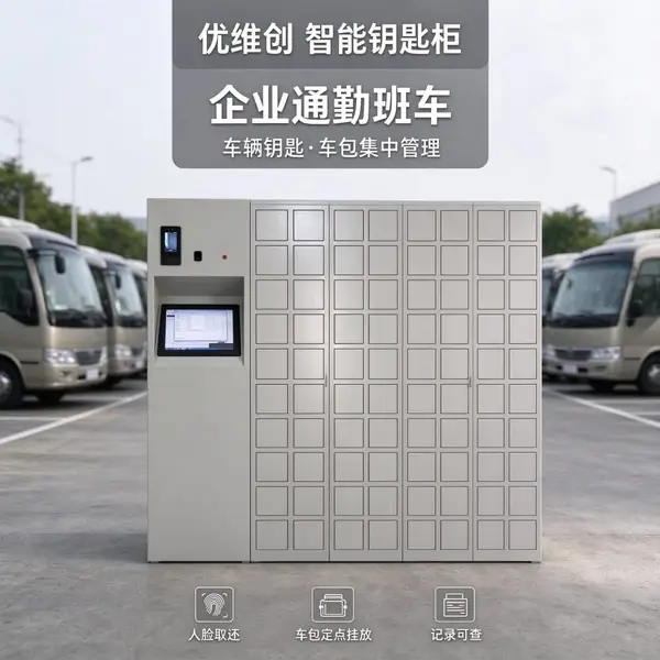 优维创人脸识别企业班车智能钥匙柜班车车包定点对应rfid自动记录