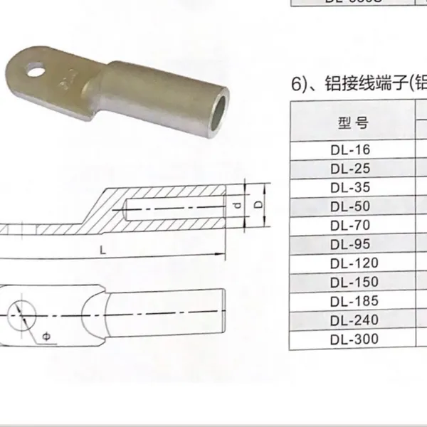 铜接线端子(铝合金导线用)DL-16、DL-25