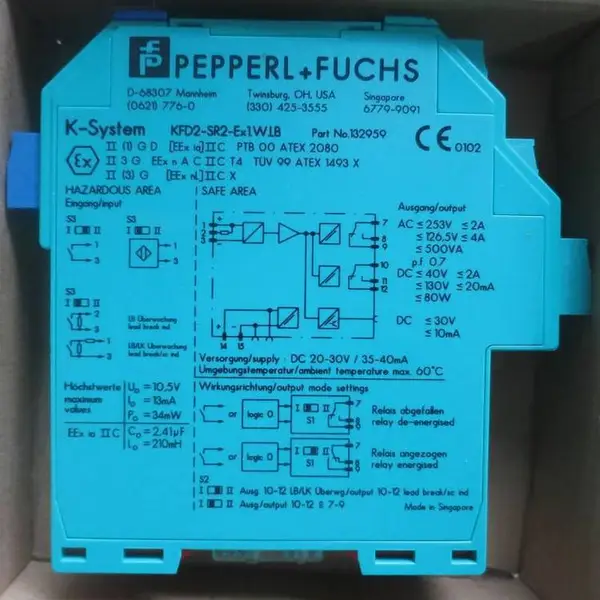 KFD2-SR2-EX2.W �¹����Ӹ���ȫդԭװ***P+F����դ��ȫդ