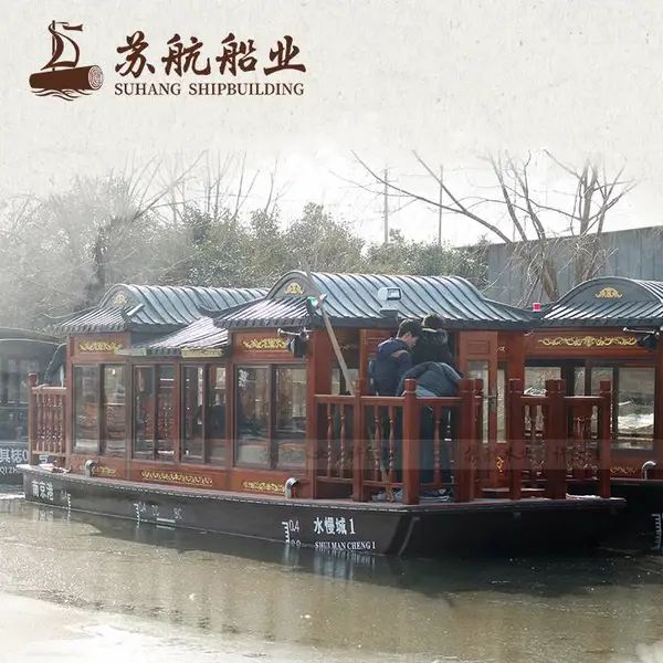 定制加工双层画舫船 公园观光游船 景观小画舫