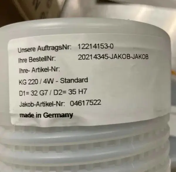 ��Ӧ Jakob ������ KG 220 / 4W D1 = 32 G7 D2 = 35 H7
