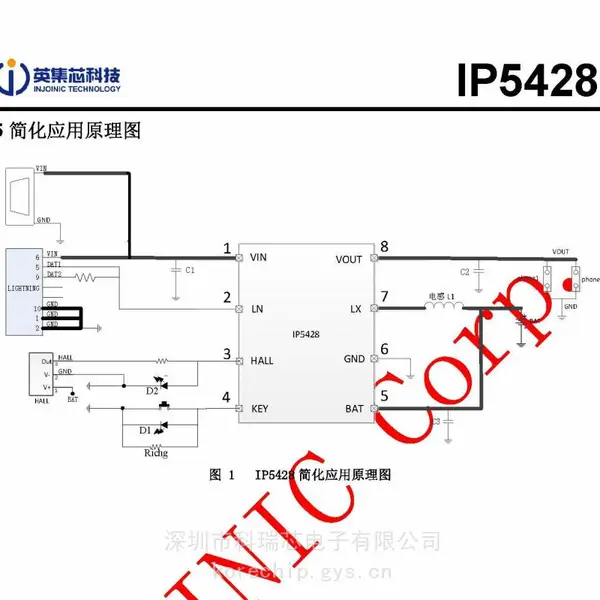 INJOINIC英集芯 IP5428 TWS蓝牙耳机充电仓芯片 代理商只做原装