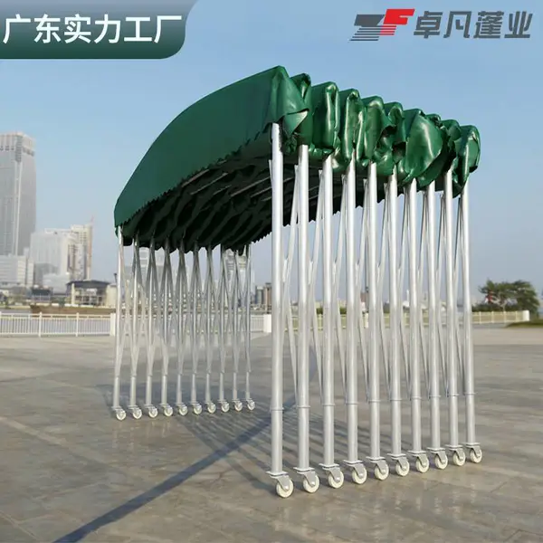 户外防疫移动雨篷活动蓬大型仓库推拉棚伸缩雨棚篮球场电动遮阳棚