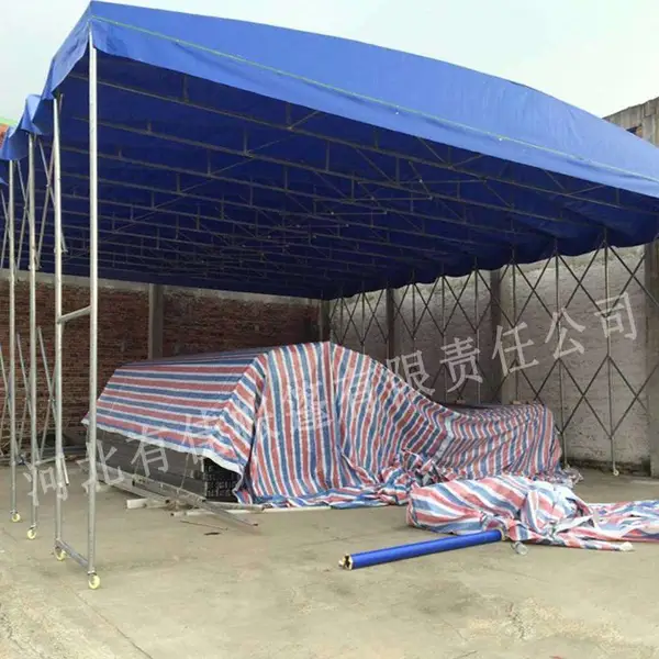 推拉棚移动推拉篷 大型仓库推拉篷 河北有佳工厂折叠伸缩推拉蓬