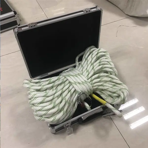 30m矿用救生索 配有铝合金安全钩 黑暗自动发荧光