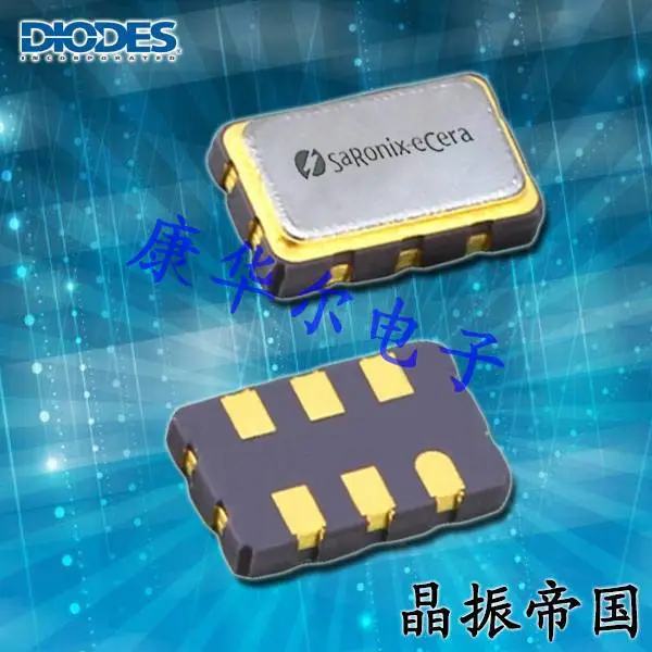 Diodes六脚贴片晶振LDF620006,LD系列低抖动振荡器
