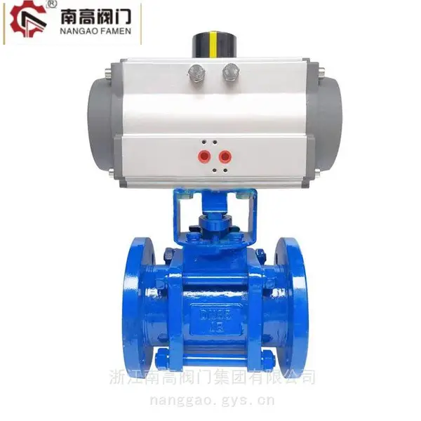 Q641TC-16C气动球阀不锈钢铸钢材质陶瓷法兰球阀 耐磨切断阀